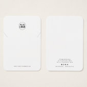 Voeg uw Logo minimalistische Ketting Display Kaart (Voorkant /achterkant)