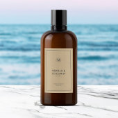 Voeg uw Logo minimalistische kraftproductlabel toe Wijn Etiket