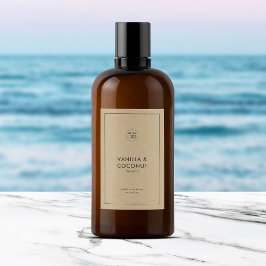 Voeg uw Logo minimalistische kraftproductlabel toe Wijn Etiket