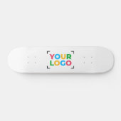 Voeg uw Logo minimalistische promotiewit toe Persoonlijk Skateboard (Horizontaal)
