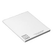 Voeg uw Logo minimalistische zwarte en witte bedri Notitieblok (Schuin)