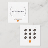 Voeg uw Logo Modern Coffee Shop toe Klantenkaartje (Voorkant / Achterkant)