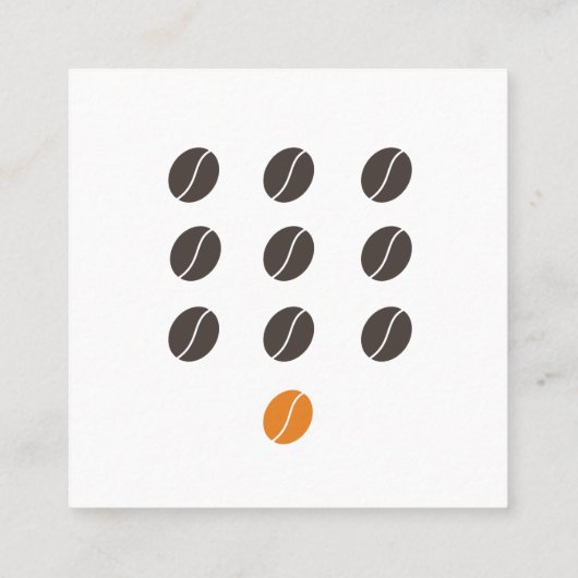 Voeg uw Logo Modern Coffee Shop toe Klantenkaartje (Achterkant)