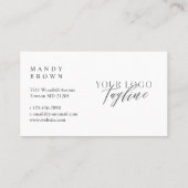 Voeg uw Logo modern, elegant en minimaal toe Visitekaartje (Achterkant)