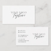 Voeg uw Logo modern, elegant en minimaal toe Visitekaartje (Voorkant / Achterkant)