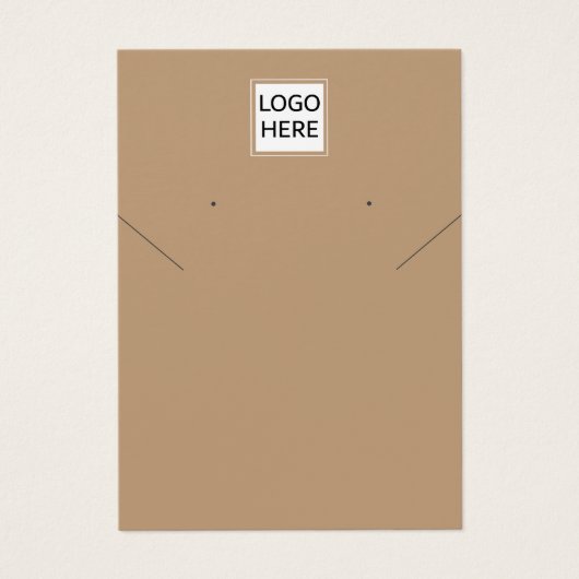 Voeg uw Logo modern ketting oorbel display kaart t (Voorkant)