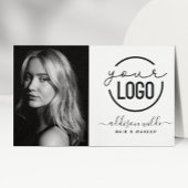 Voeg uw Logo Modern Minimalist Photo White toe Visitekaartje