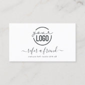 Voeg uw Logo Modern Minimalist Simple toe Aanbevelingskaartje (Voorkant)