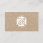 Voeg uw Logo Modern White en Kraft toe Visitekaartje (Voorkant)