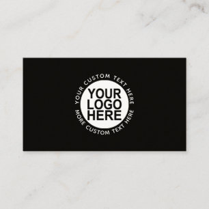 Voeg uw logo modern wit en kraft toe visitekaartje