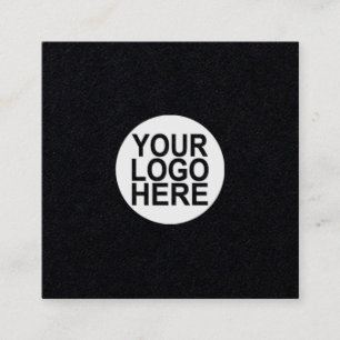 Voeg uw logo modern zwart-wit toe vierkante visitekaartje