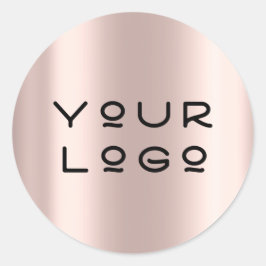 Voeg uw Logo moderne metalen minieme spoelpoeder t Ronde Sticker