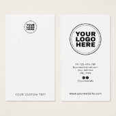 Voeg uw Logo moderne minimale Kaart voor oorscherm (Voorkant /achterkant)