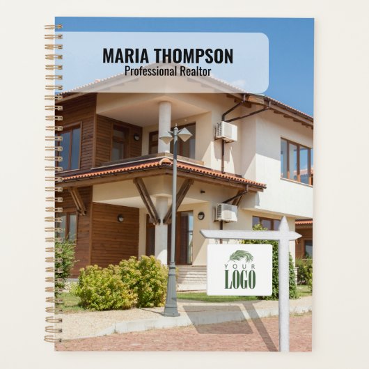 Voeg uw Logo onroerend goed bord Custom toe Planner (Voorkant)
