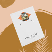 Voeg Uw Logo Oorbel Sieraden Display Kaart Visitekaartje