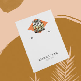 Voeg Uw Logo Oorbel Sieraden Display Kaart Visitekaartje