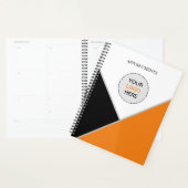 Voeg uw Logo Oranje zwart-witboek toe Planner (Display)