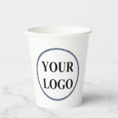 Voeg uw Logo Paper Cups Custom Disposable Coffee t Papieren Bekers (Voorkant)