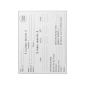 Voeg uw Logo Pastry Cupcake Bakery bestelformulier Notitieblok (Linkerzijde)