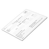 Voeg uw Logo Pastry Cupcake Bakery bestelformulier Notitieblok (Schuin)