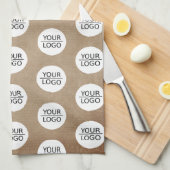 Voeg uw Logo Patroon Rustic Company Promotion toe Theedoek (Quarter Fold)