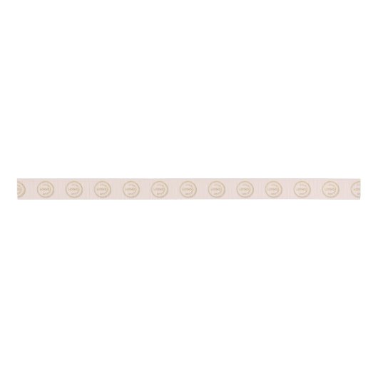 Voeg uw Logo Pattern Professional Light Blush toe Grosgrain Lint (Voorkant)