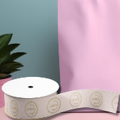 Voeg uw Logo Pattern Professional Light Blush toe Grosgrain Lint
