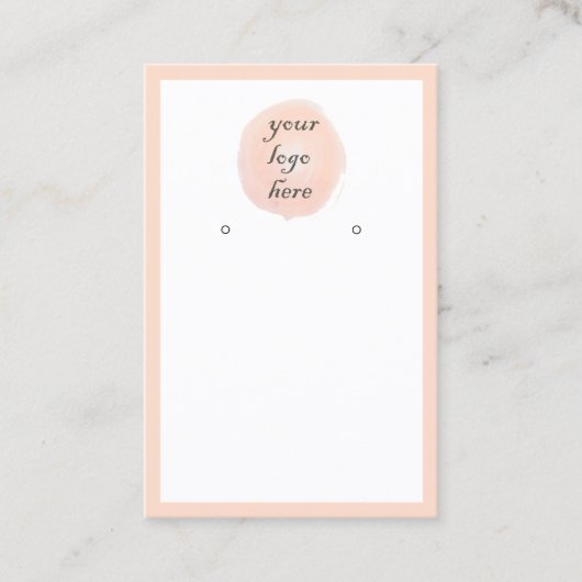 Voeg uw Logo perzikenbalk aan het oorscherm toe Visitekaartje (Voorkant)