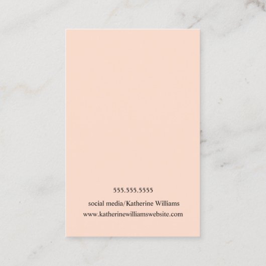 Voeg uw Logo perzikenbalk aan het oorscherm toe Visitekaartje (Achterkant)