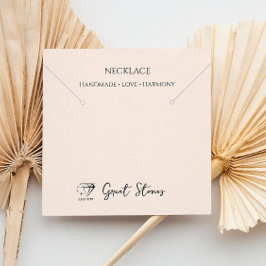 Voeg uw Logo Product Packaging Ketting Holder toe Vierkante Visitekaartje