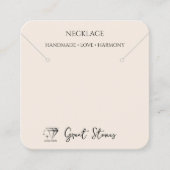 Voeg uw Logo Product Packaging Ketting Holder toe Vierkante Visitekaartje (Voorkant)