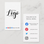 VOEG UW LOGO-productorderinvoegkaart eenvoudig toe Visitekaartje (Voorkant / Achterkant)