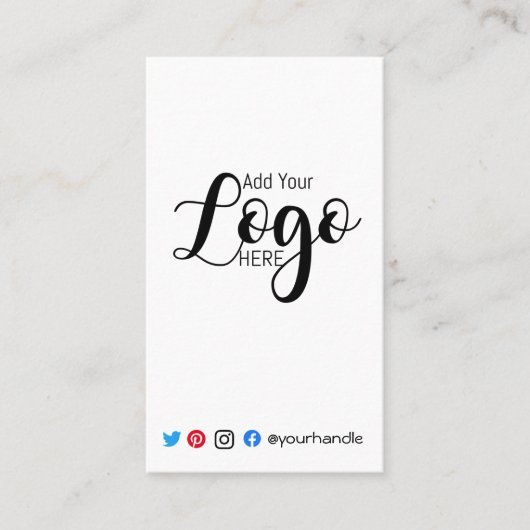 VOEG UW LOGO-productorderinvoegkaart eenvoudig toe Visitekaartje (Voorkant)