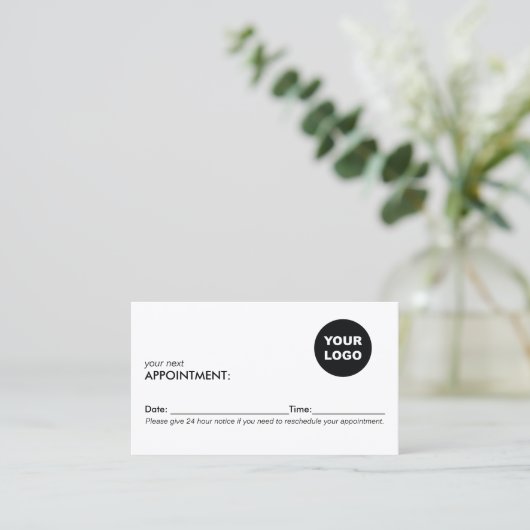 Voeg uw Logo Professional Appointment Card toe Afsprakenkaartje (Staand voorkant)