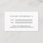 Voeg uw Logo Professional witte afspraakkaart toe Visitekaartje (Achterkant)