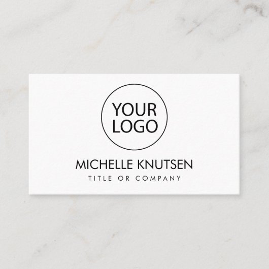 Voeg uw Logo Professional witte afspraakkaart toe Visitekaartje (Voorkant)