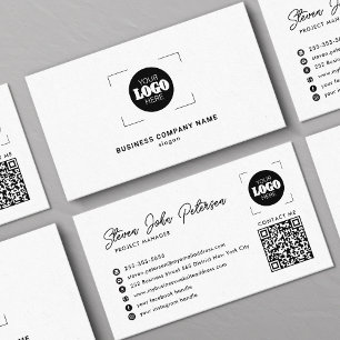 Voeg uw logo professionele QR-code wit toe Visitekaartje