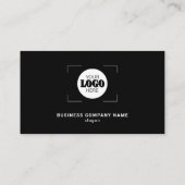 Voeg uw logo professionele QR-code zwart toe Visitekaartje (Achterkant)