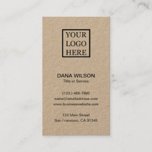Voeg uw Logo professionele verticale kraftpapier t Visitekaartje