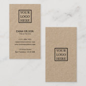 Voeg uw Logo professionele verticale kraftpapier t Visitekaartje (Voorkant / Achterkant)
