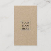 Voeg uw Logo professionele verticale kraftpapier t Visitekaartje (Achterkant)