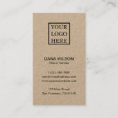 Voeg uw Logo professionele verticale kraftpapier t Visitekaartje (Voorkant)