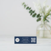 Voeg uw Logo QR Code Aangepaste Tekst Promotie Bla Mini Visitekaartje (Staand voorkant)