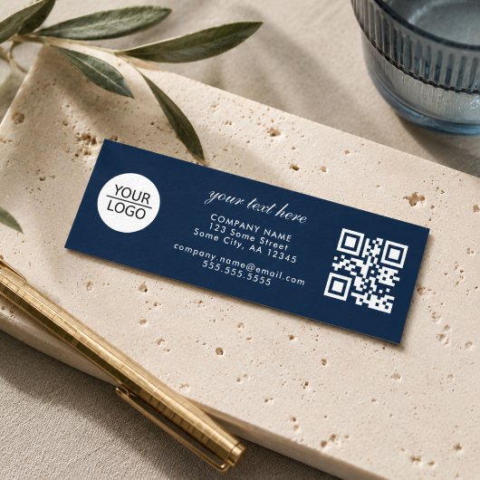 Voeg uw Logo QR Code Aangepaste Tekst Promotie Bla Mini Visitekaartje