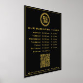 Voeg Uw Logo QR Code Bedrijfs Openingstijden toe Folie Afdrukken (Laagn)