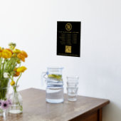 Voeg Uw Logo QR Code Bedrijfs Openingstijden toe Folie Afdrukken (Laag (Keuken))