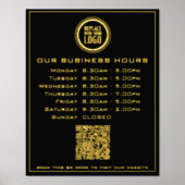 Voeg Uw Logo QR Code Bedrijfs Openingstijden toe Folie Afdrukken (Voorkant)