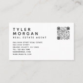 Voeg uw Logo QR-code Echte Estate Agent toe Visitekaartje (Achterkant)