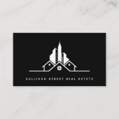 Voeg uw Logo QR-code Echte Estate Agent toe Visitekaartje (Voorkant)