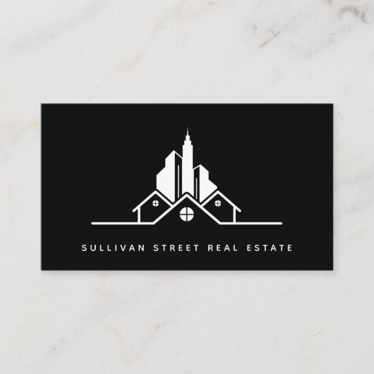 Voeg uw Logo QR-code Echte Estate Agent toe Visitekaartje (Voorkant)